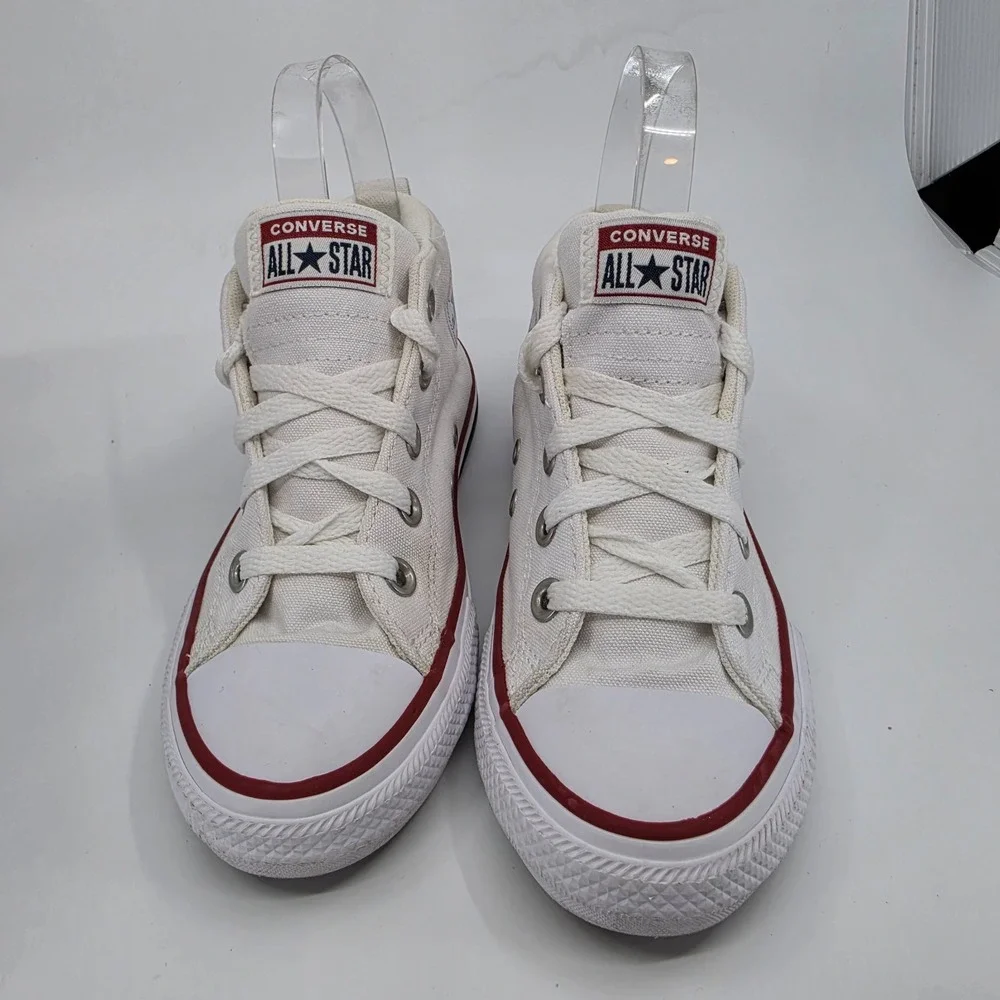 Converse Chuck Taylor All Star Street Mid Kids Shoes Size 1Y White Red Blue